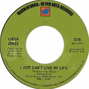Linda Jones - I Just Can't Live My Life (Without You Babe) / My Heart (Will Understand) FLAC