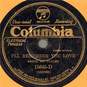 Brock And Dudley - I'll Remember You Love / Lonely FLAC