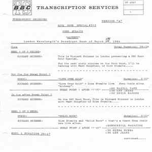 Dire Straits - B.B.C. Rock Hour # 512 (Version "A") FLAC