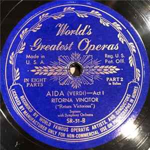Unknown Artist - Aida (Verdi) - Act 1; Part 1 / Part 2 FLAC