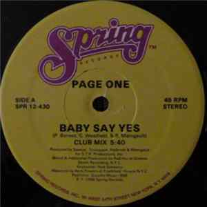 Page One - Baby Say Yes FLAC