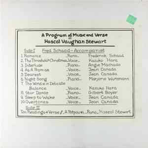 Hascal Vaughan Stewart - A Program Of Music And Verse FLAC
