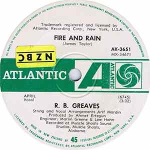 R.B. Greaves - Fire & Rain FLAC