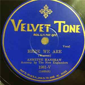 Annette Hanshaw - Here We Are / True Blue Lou FLAC