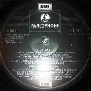 Pet Shop Boys - Please FLAC