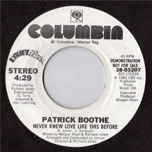 Patrick Boothe - Never Knew Love Like This Before FLAC