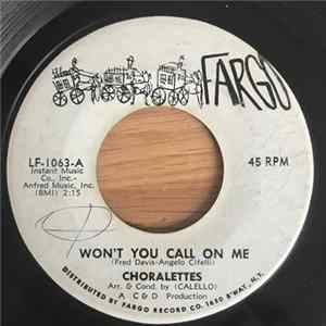 Choralettes - Won't You Call On Me / I Destroyed Your Letters FLAC