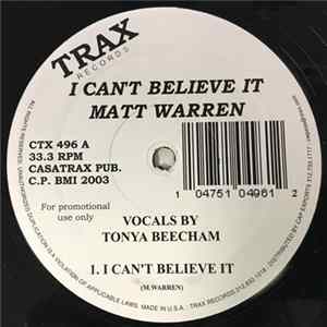 Matt Warren - I Can't Believe It FLAC