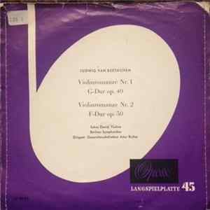 Ludwig van Beethoven ; Lukas David, Berliner Symphoniker, Generalmusikdirektor Artur Rother - Violinromanze Nr. 1 G-Dur Op. 40 / Violinromanze Nr. 2 F-Dur Op. 50 FLAC