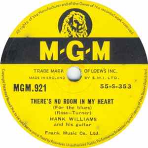 Hank Williams - There's No Room In My Heart (For The Blues) / I Wish I Had A Nickel FLAC