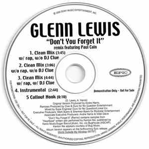 Glenn Lewis - Don't You Forget It Remix FLAC