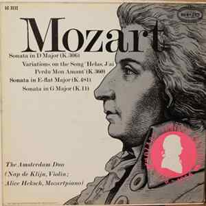 Mozart ,Performed By The Amsterdam Duo - Sonata In D Major (K. 306), Variations On The Song "Helas, J'ai Perdu Mon Amant" (K. 360), Sonata In E-Flat Major (K. 481), Sonata In G Major (K. 11) FLAC