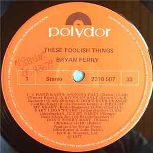Bryan Ferry - These Foolish Things FLAC