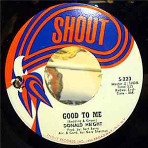 Donald Height - Good To Me / Bona Fide Lover FLAC