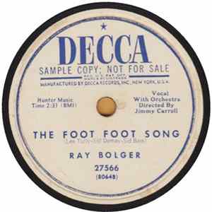 Ray Bolger - The Foot Foot Song / I'm Glad I'm Not A Rubber Ball FLAC