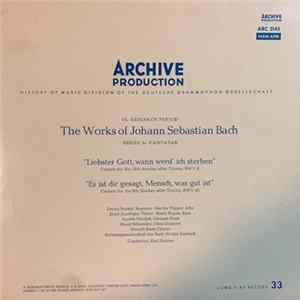 J.S. Bach - Cantatas "Liebster Gott, Wann Werd' Ich Sterben" · "Es Ist Dir Gesagt, Mensch, Was Gut Ist" FLAC