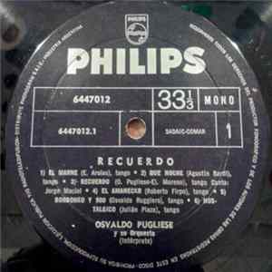 Osvaldo Pugliese Y Su Orquesta Típica - Recuerdo FLAC