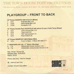 Playgroup - Front To Back FLAC