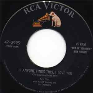 Kay Starr With Harold Mooney And His Orchestra - If Anyone Finds This, I Love You FLAC