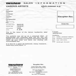 Various - Stich Messer E.P. FLAC