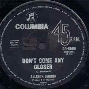 Allison Durbin - Don't Come Any Closer FLAC