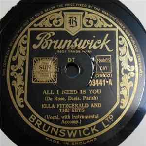 Ella Fitzgerald And The Keys - All I Need Is You / He's My Guy FLAC