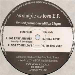 Simplistic Tones - As Simple As Love E.P. FLAC