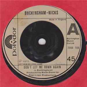 Buckingham-Nicks - Don't Let Me Down Again FLAC