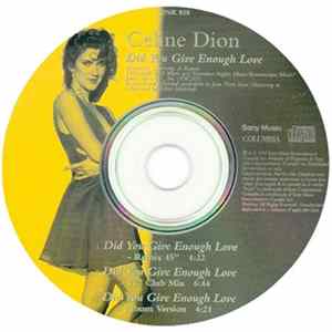 Celine Dion - Did You Give Enough Love FLAC