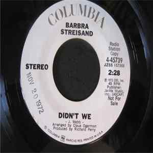 Barbra Streisand - Didn't We FLAC