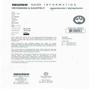 Heckmann & Kauffelt - Espectaculo / Stylophonics FLAC