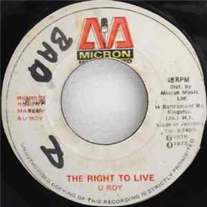 U Roy / Strihev All Stars - The Right To Live / Movering FLAC