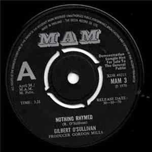 Gilbert O'Sullivan - Nothing Rhymed FLAC