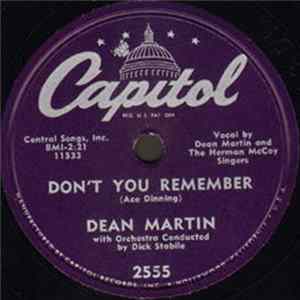 Dean Martin - Don't You Remember / If I Could Sing Like Bing FLAC
