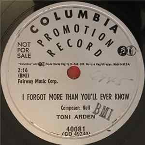 Toni Arden / Toni Arden - Four Lads - I Forgot More Than You'll Ever Know / Anymore FLAC