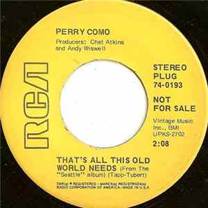 Perry Como - That's All This Old World Needs FLAC