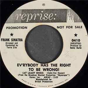 Frank Sinatra - Ev'rybody Has The Right To Be Wrong! (At Least Once) FLAC