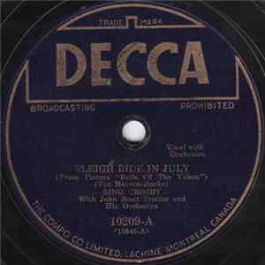 Bing Crosby With John Scott Trotter And His Orchestra - Sleigh Ride In July / Like Someone In Love FLAC