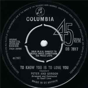 Peter And Gordon - To Know You Is To Love You FLAC