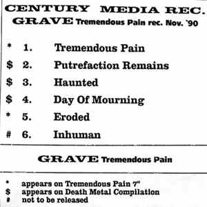 Grave - Tremendous Pain FLAC