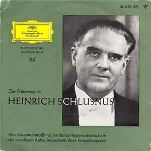 Heinrich Schlusnus - Zur Erinnerung An Heinrich Schlusnus FLAC