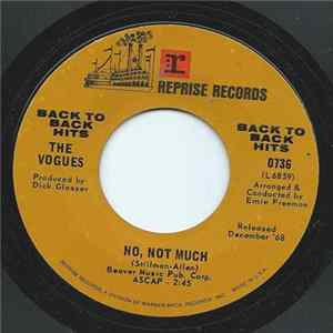The Vogues - No Not Much/Earth Angel (Will You Be Mine) FLAC