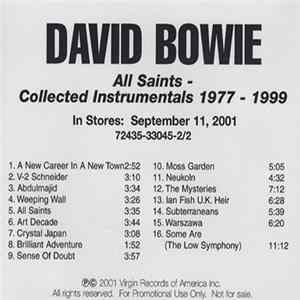 David Bowie - All Saints (Collected Instrumentals 1977-1999) FLAC