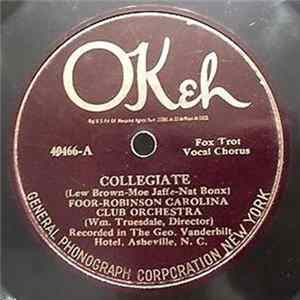Foor-Robinson Carolina Club Orchestra - Collegiate / Rose Of The Nile FLAC