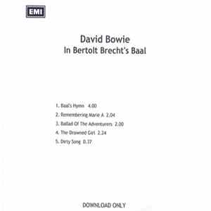 David Bowie - In Bertolt Brecht's Baal FLAC