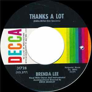 Brenda Lee - Thanks A Lot / The Crying Game FLAC