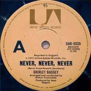 Shirley Bassey - Never, Never, Never / Day By Day FLAC