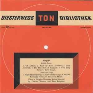 Choir of Hendon Grammar School - Diesterwegs Ton Bibliothek - Songs II FLAC