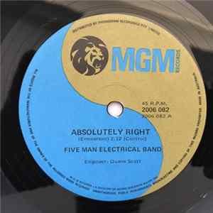 Five Man Electrical Band - Absolutely Right / (You And I) Butterfly FLAC