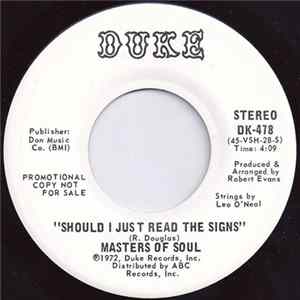 Masters Of Soul - Should I Just Read The Signs FLAC